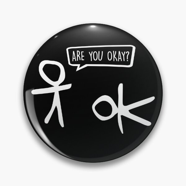 Item preview, Are You Ok? Funny Stick Man Cartoon Empathy Care Aid Comfort designed and sold by el-em-cee.