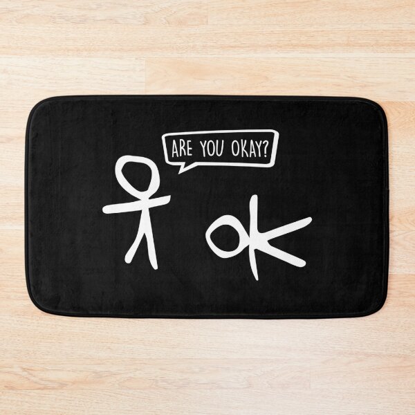 Item preview, Are You Ok? Funny Stick Man Cartoon Empathy Care Aid Comfort designed and sold by el-em-cee.