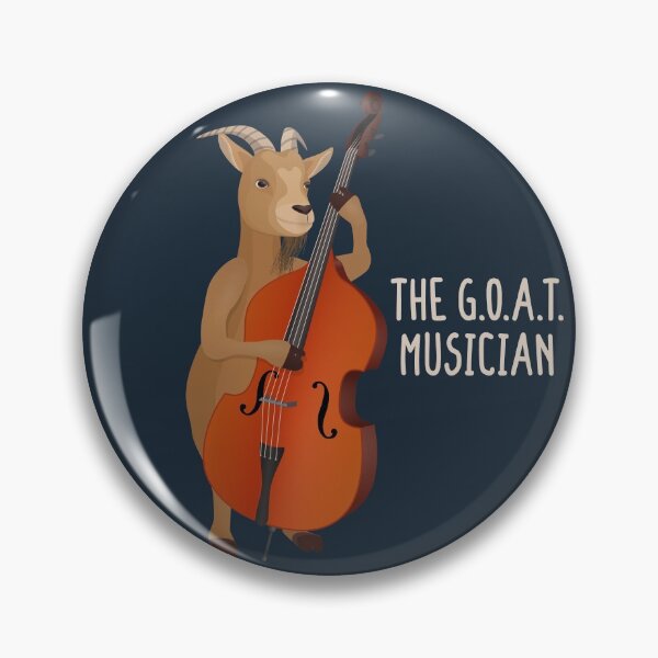 Item preview, The G.O.A.T. musician goat playing double bass designed and sold by Tefra.