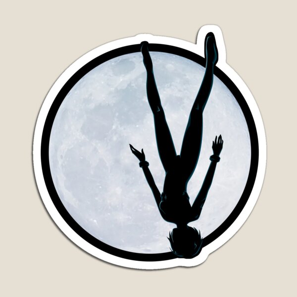 Upside Down Rei - Fly Me To The Moon Rei Silhouette Magnet