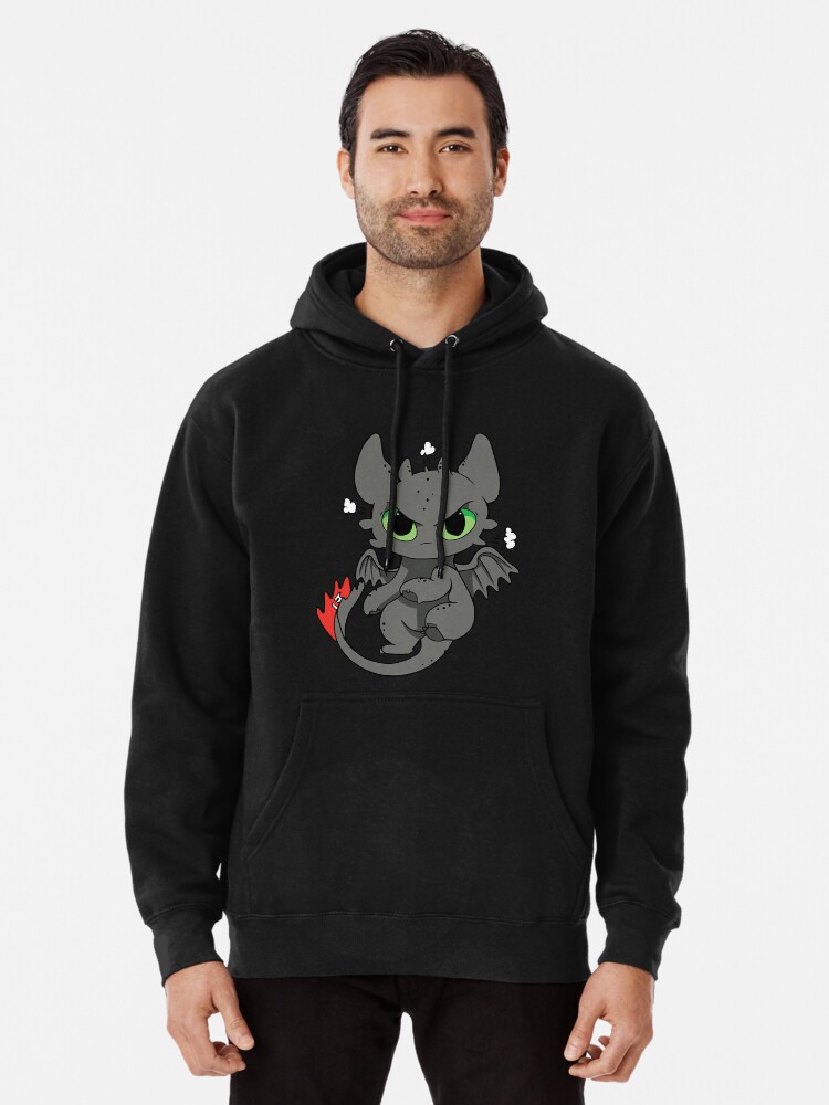 Cute Angry Toothless dragon cartoon character How to train your dragon Night fury Pullover Hoodie for Sale by bcpau19 Redbubble