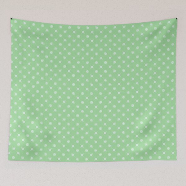 Item preview, Coordinating green Geometric background for the Whimsical Soft Rainbow Daisy Flowers design designed and sold by wild.geranium.design.
