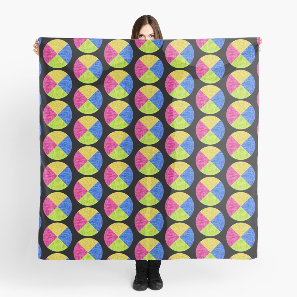 #DeepDream Color Circle Visual Areas 6x6K v1448932478 Scarf