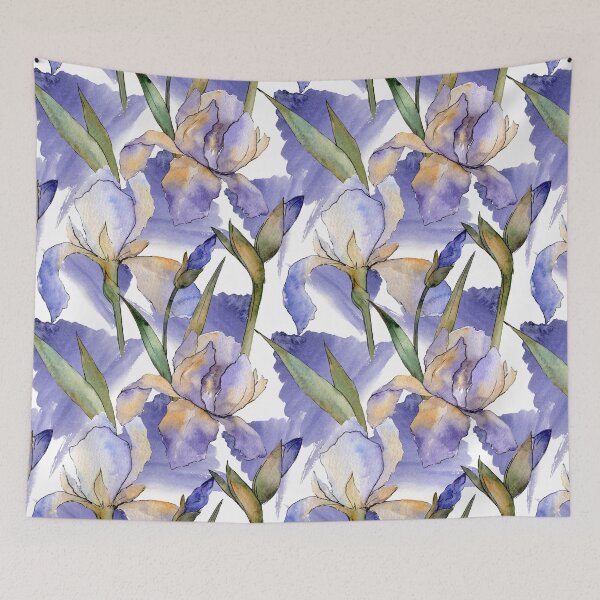 Item preview, Watercolor Iris botanical illustration designed and sold by MaxnGeorge.