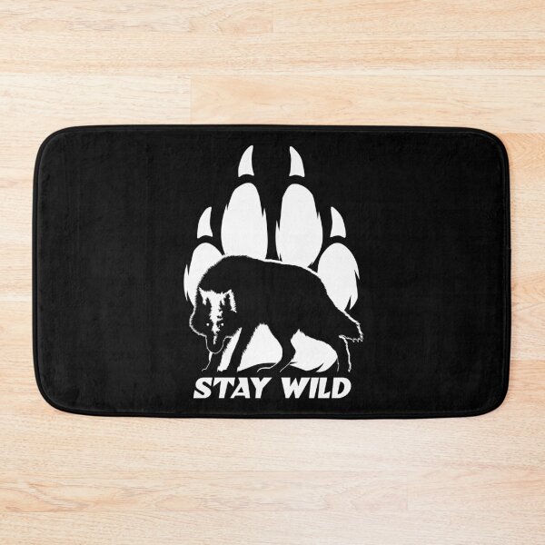 Item preview, Wolf Silhouette and Paw - Stay Wild designed and sold by TMBTM.