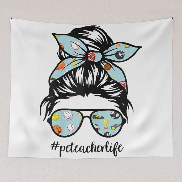 Item preview, Pe Teacher Messy Bun Life Hair Glasses Phys Ed designed and sold by JoyceBova.