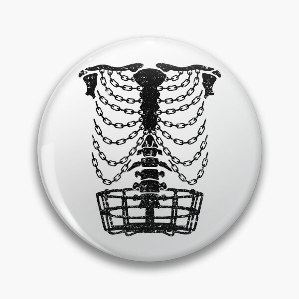 Item preview, Disc Golf Frolf Player Basket Chains Ribcage Golfer Skeleton designed and sold by GrandeDuc.