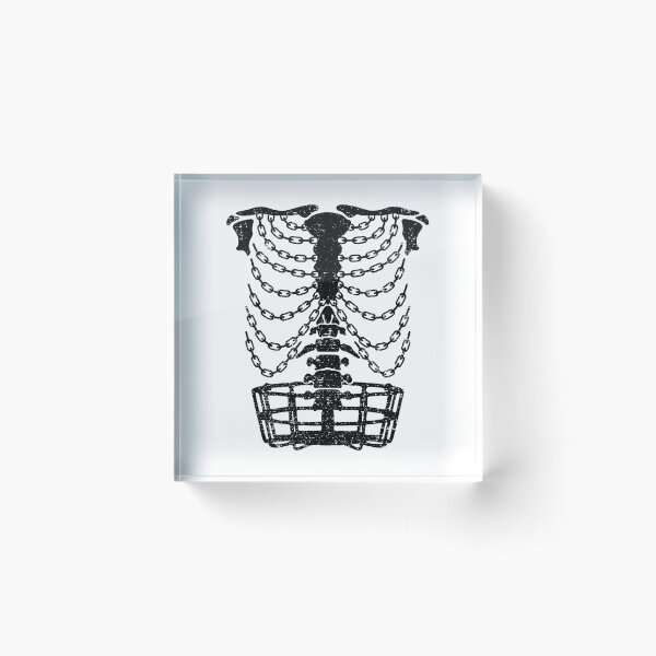 Item preview, Disc Golf Frolf Player Basket Chains Ribcage Golfer Skeleton designed and sold by GrandeDuc.