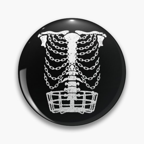 Item preview, Disc Golf Frolf Player Basket Chains Ribcage Golfer Skeleton designed and sold by GrandeDuc.