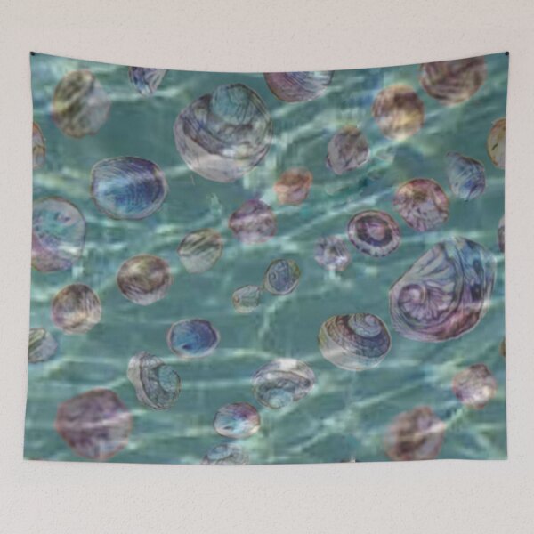 Item preview, Sea bottom shells aquamarine minishell designed and sold by Maria Mihailova.