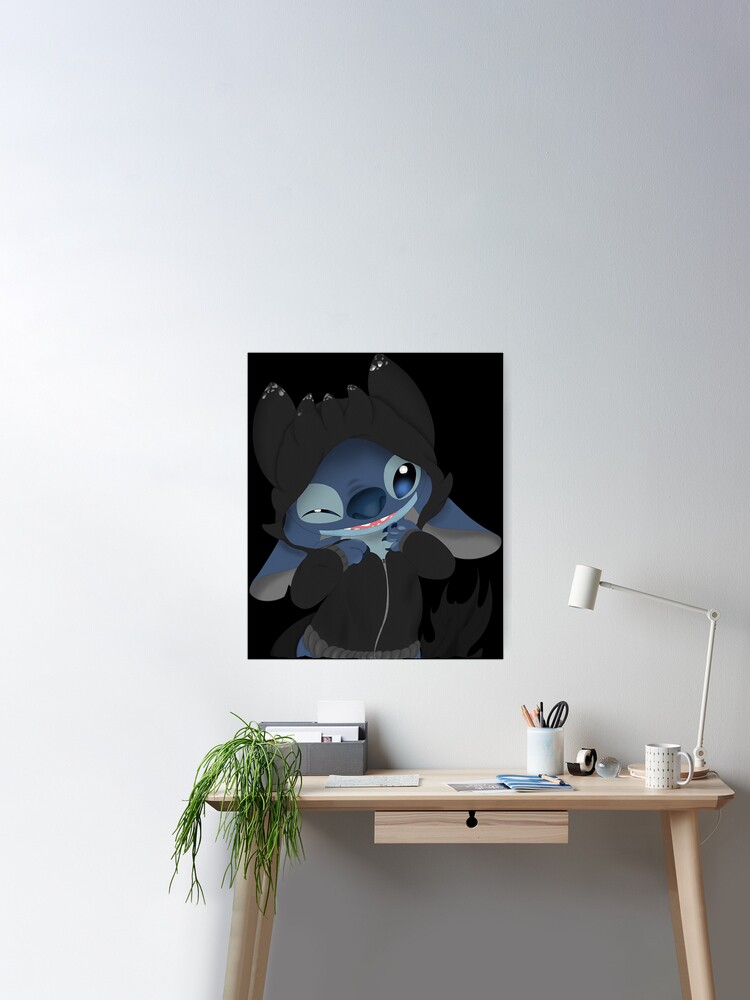 Stitch in hoodie toothless  Poster for Sale by bcpau19