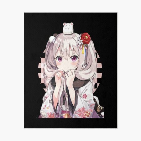 "Kawaii Anime Girl | Yukata Kimono Kawaii Anime Waifu " Art Board Print