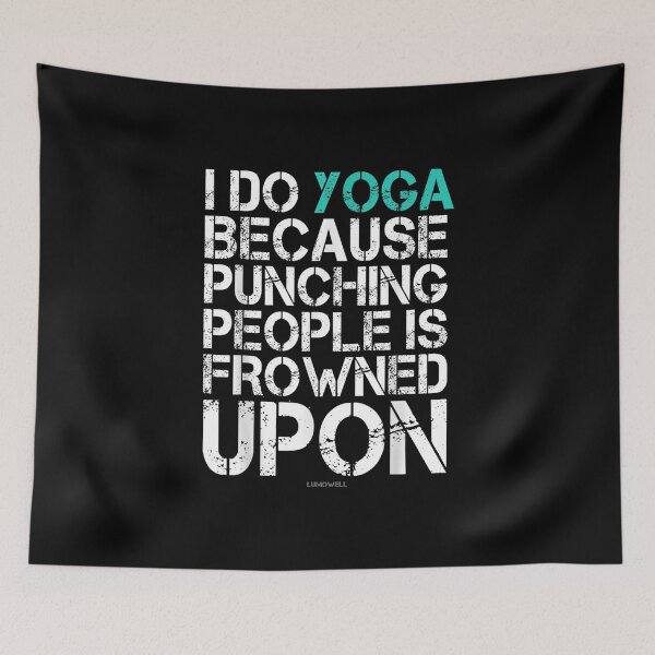Item preview, I Do Yoga Because Punching People Is Frowned Upon Funny Yoga designed and sold by VioletGD20.