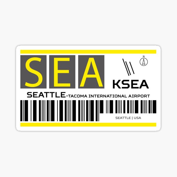 Destination Seattle Airport Sticker