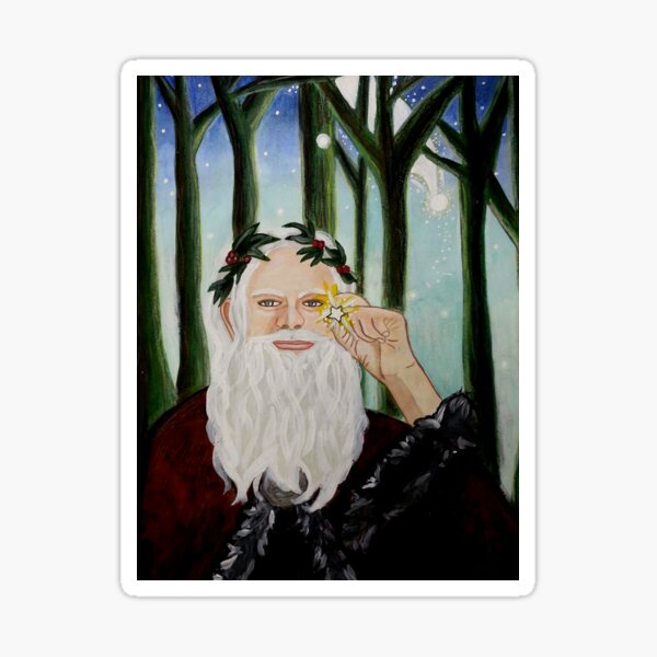 Grandfather Christmas - Art Sticker