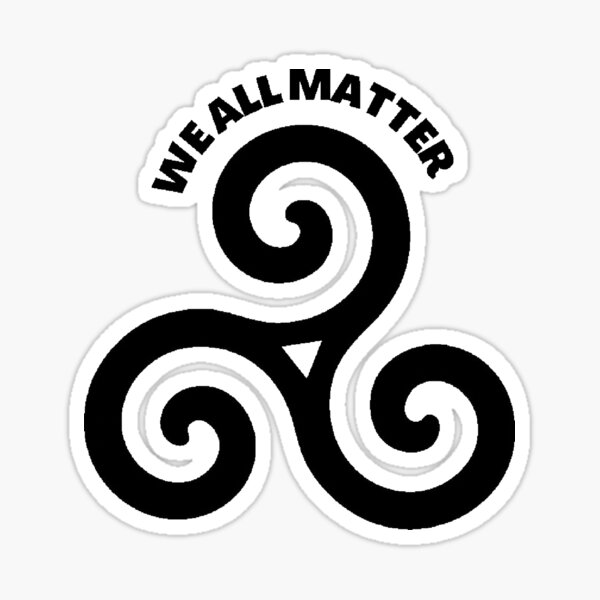 We All Matter Bbc Merlin Druid Triskelion Sticker For Sale By