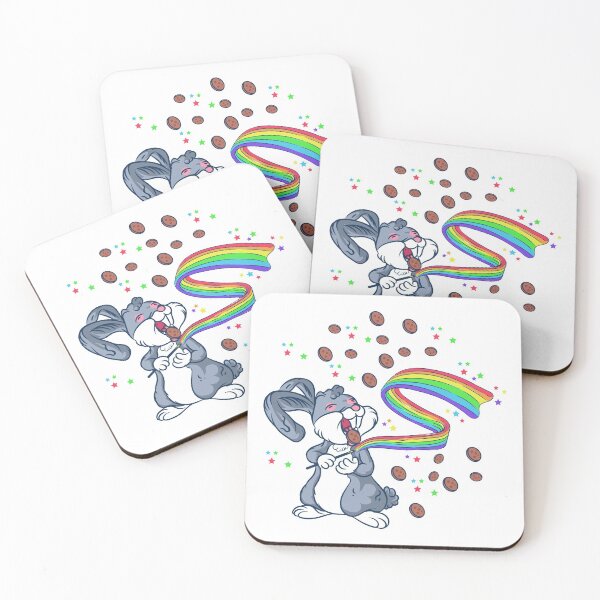 Item preview, rabbit chillin eating magic cookies designed and sold by attithuts.
