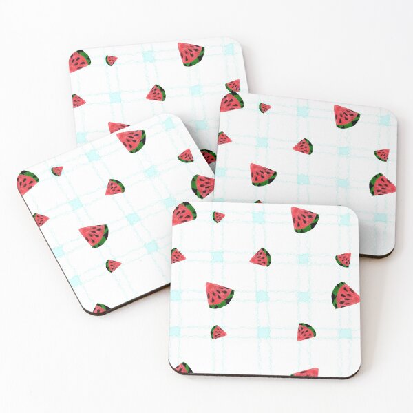 Item preview, Watermelon turquoise checkered pattern designed and sold by Kristoffersson.