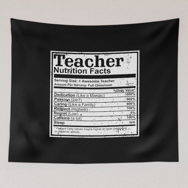 Item preview, For Teachers Funny Teacher Nutrition Facts Teaching Humour Gifts designed and sold by alenaz.