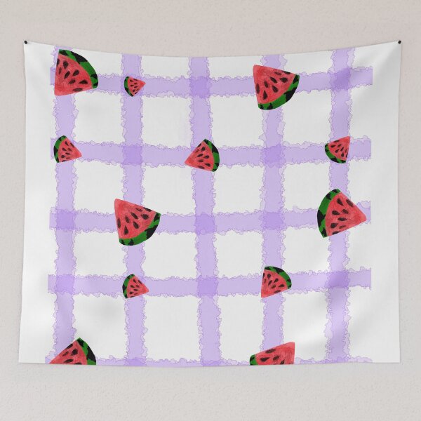 Item preview, Watermelon purple checkered pattern designed and sold by Kristoffersson.