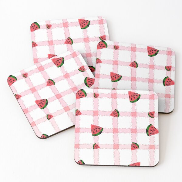 Item preview, Watermelon red checkered pattern designed and sold by Kristoffersson.