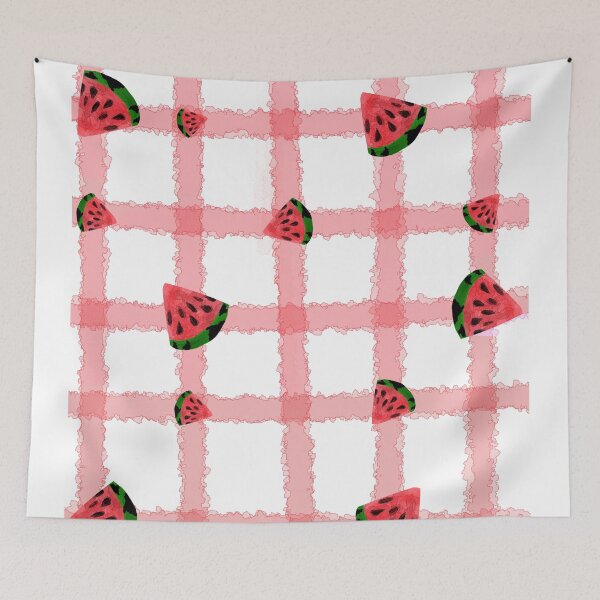 Item preview, Watermelon red checkered pattern designed and sold by Kristoffersson.