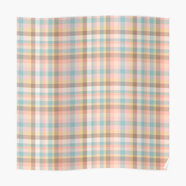 Checks or Plaid in pale colours Poster