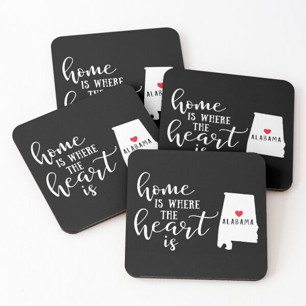 Item preview, Alabama, Home Is Where the Heart Is, Home State designed and sold by ladylaughprints.