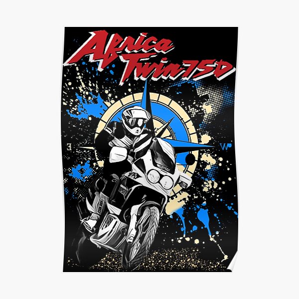 Honda Africa Twin XRV 750 1998 vue avant Poster