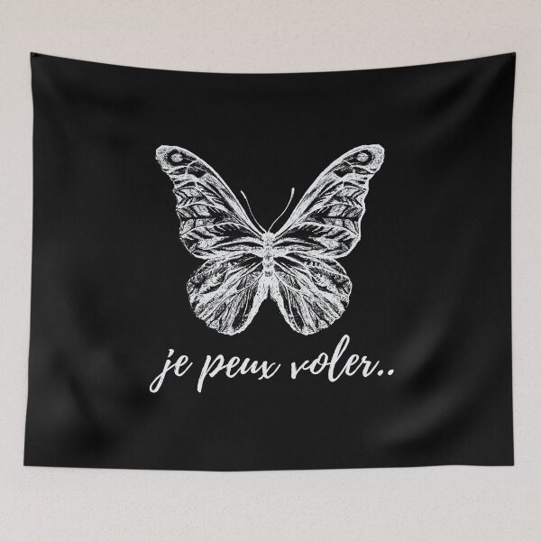 Item preview, I can fly - popular french quotes lovers theme gifts (black and white)  designed and sold by RebelliousRosee.