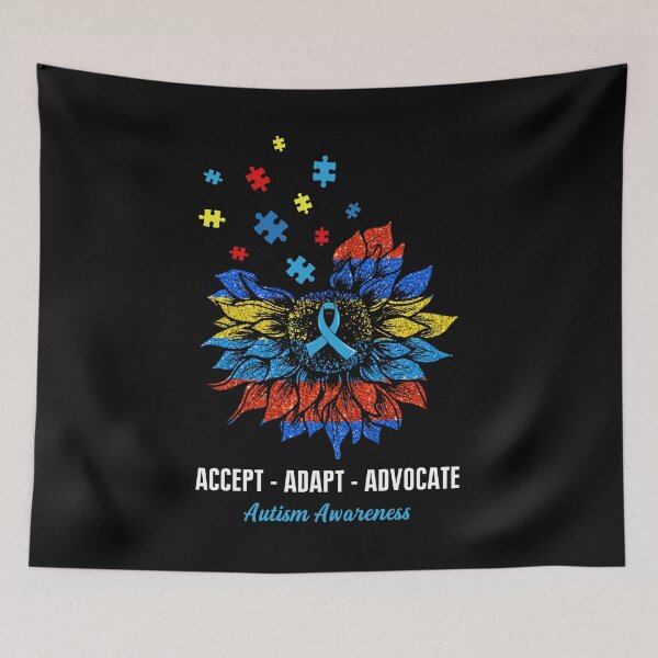 Item preview, Best Autism Warrior Disability Sunflower Puzzle Ribbon Awareness designed and sold by tuanitus.