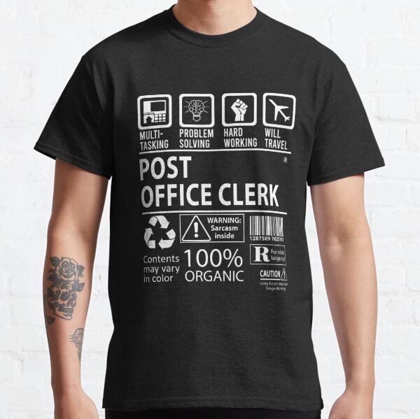 Post Office Clerk T Shirt - MultiTasking Certified Job Gift Item Tee  Essential T-Shirt for Sale by oslandefren