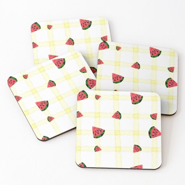 Item preview, Watermelon orange checkered pattern designed and sold by Kristoffersson.