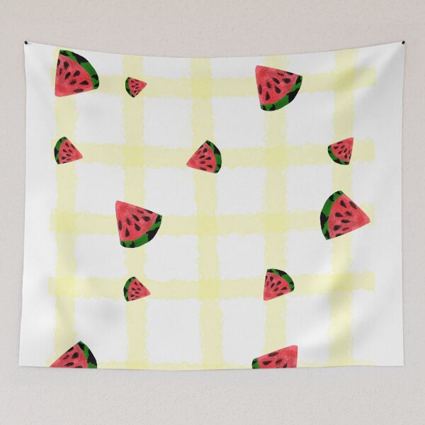 Item preview, Watermelon yellow checkered pattern designed and sold by Kristoffersson.