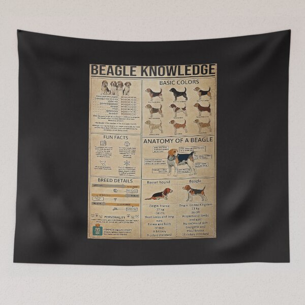 Item preview, Beagle Dog Knowledge Poster designed and sold by HubertaNakken.