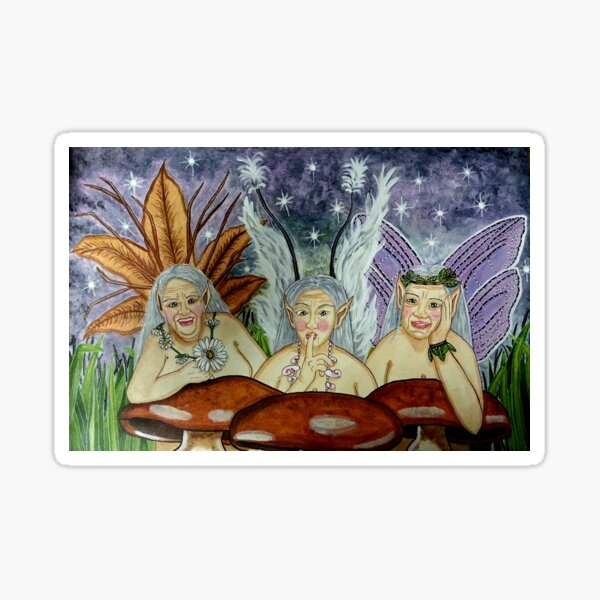 Wize Wimmin Fae - Fairy Art Sticker