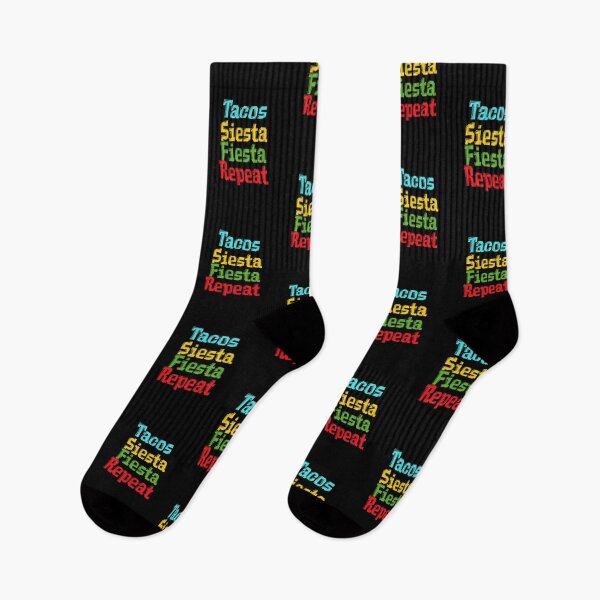 Item preview, tacos, siesta fiesta repeat designed and sold by Stickr-boutiq.