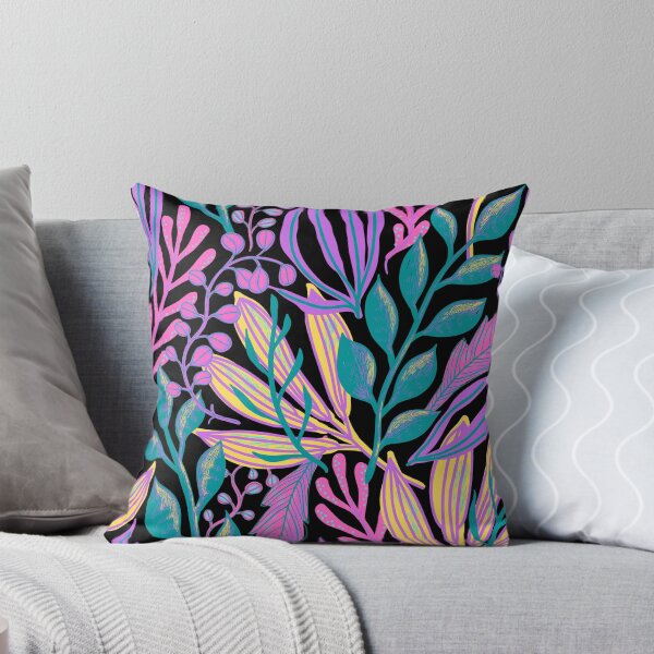 Item preview, nature plant pattern design (black background) designed and sold by riceayoj.