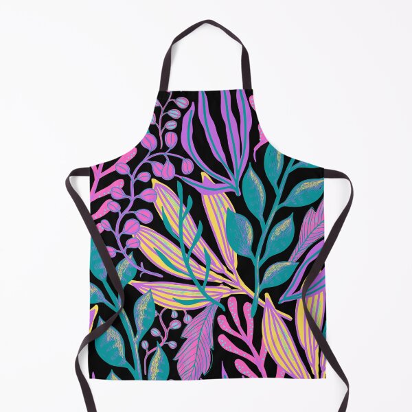 Item preview, nature plant pattern design (black background) designed and sold by riceayoj.