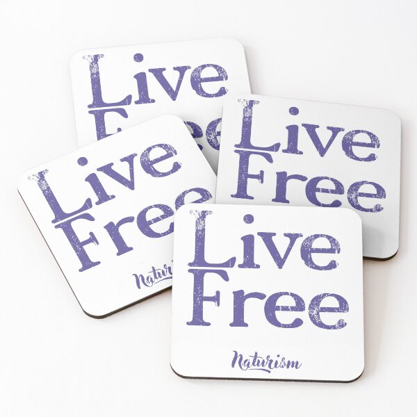 Artikelvorschau, Live Free Naturismus Naturist Nudist Lifestyle Slogan Design entworfen und verkauft von NaturistGifts.