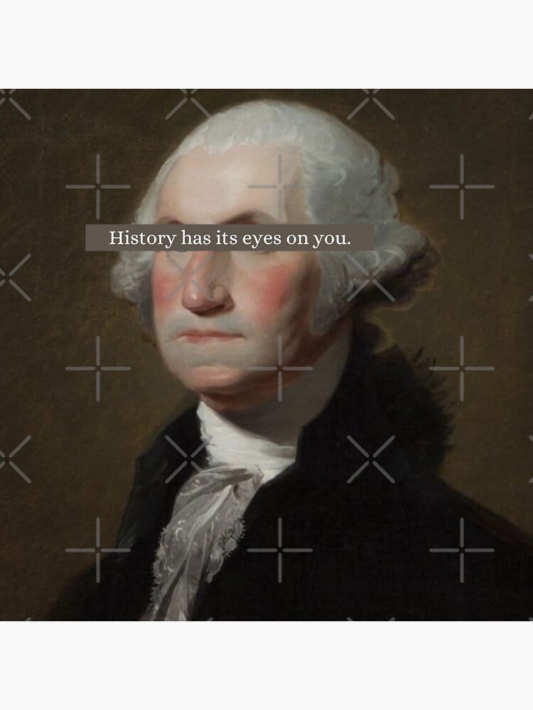 Washington Hamilton History Has Its Eyes On You Lyrics" Clock by Redbubble