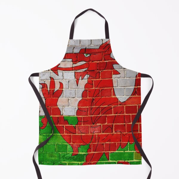 Item preview, Wales flag on a brick wall designed and sold by steveball.