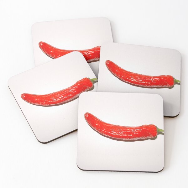 Item preview, red pepper close up on white background designed and sold by Olga Kydryavskaya.