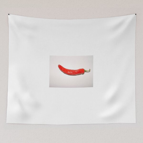 Item preview, red pepper close up on white background designed and sold by Olga Kydryavskaya.