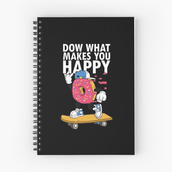 Item preview, Skateboarder Skateboard Quote Donut Do what makes you happy designed and sold by FalkDania.