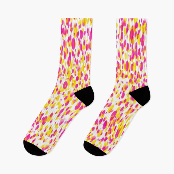 Item preview, little dots pattern pink and yellow color  (white background) designed and sold by riceayoj.