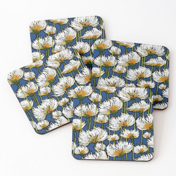 Item preview, Cotton Grass Field | Blue + Orange designed and sold by L Diane Johnson.