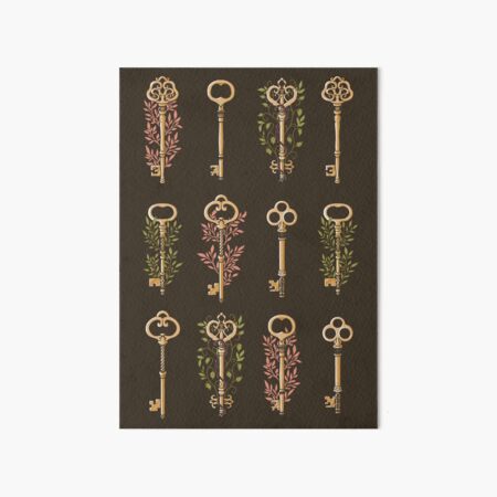 Secret Garden Vintage Keys - Brass & Gold Art Board Print for Sale by  Serena Archetti