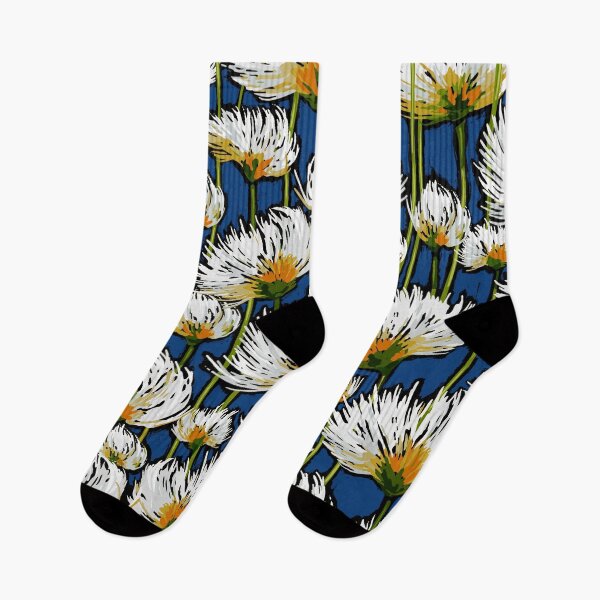Item preview, Cotton Grass Field | Blue + Orange designed and sold by L Diane Johnson.