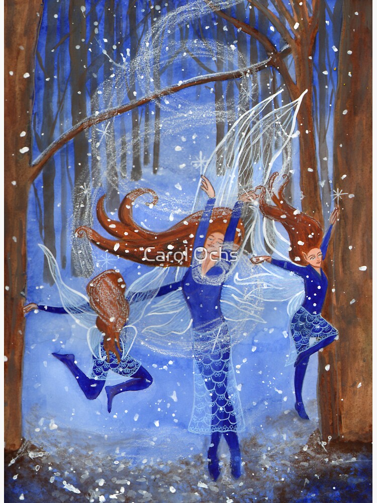 Thumbnail 3 of 3, Sticker, Frostling Fae designed and sold by CarolOchs.